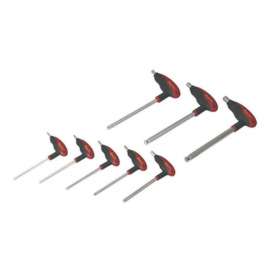 Sealey Ball-End Hex Key Set 8pc T-Handle Metric AK7144