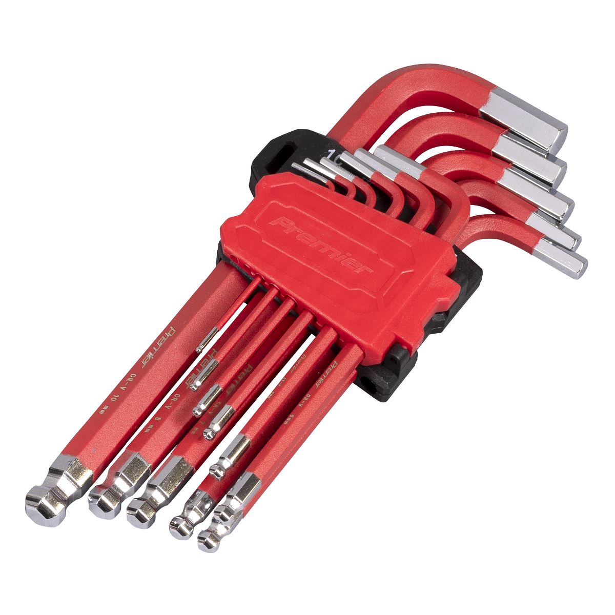 Sealey Premier Metric Long Ball End Hex Key Set 11pc IN STORAGE CASE AK71640