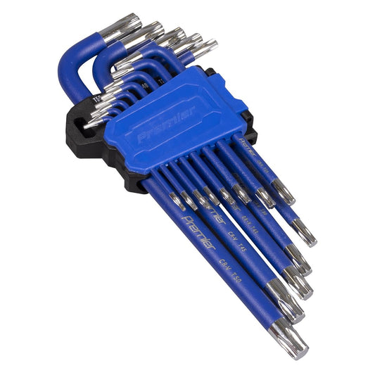 Sealey Premier Long Anti-Slip Torx Star Key Set 13pc T6 - T50 In A Case AK71650