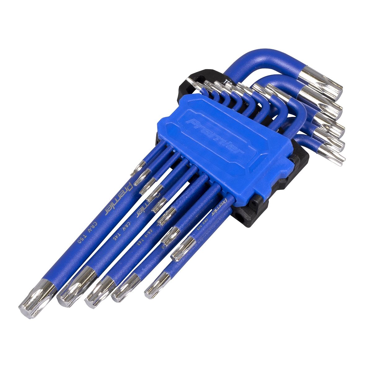 Sealey Premier Long Anti-Slip Torx Star Key Set 13pc T6 - T50 In A Case AK71650