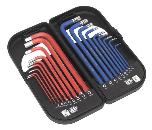 Sealey TRX-Star* & Ball-End Hex Key Set 18pc Long Anti-Slip AK7176