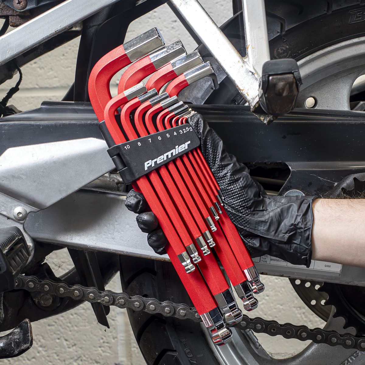Sealey Jumbo Ball-End Hex Key Set 13pc Anti-Slip - Metric AK7187