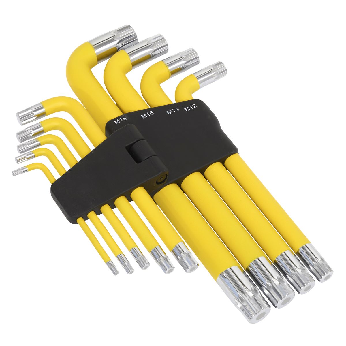 Sealey Jumbo Spline Key Set 9pc Anti-Slip AK7189