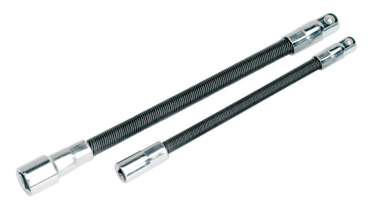 Sealey Flexible Extension Adaptor Set 2pc 1/4"D x 150mm & 3/8"D x 200mm AK7341