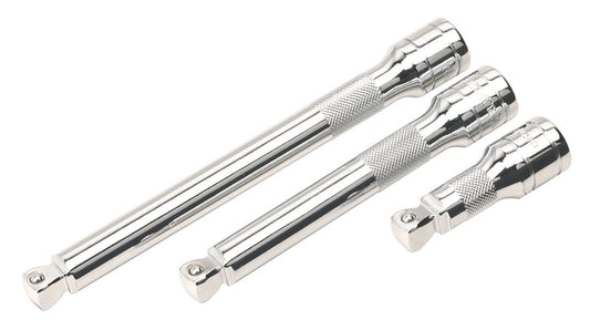Sealey Wobble Rigid Extension Bar Set 3pc 1/2"Sq Drive AK764