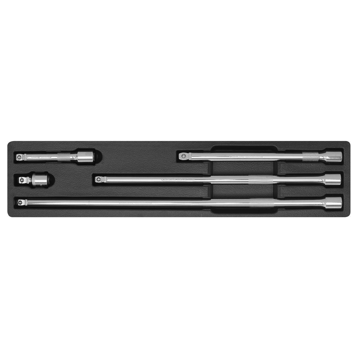 Sealey Wobble Extension Bar Set 5pc 1/2"Sq Drive 50, 125, 250, 375, 500mm AK768