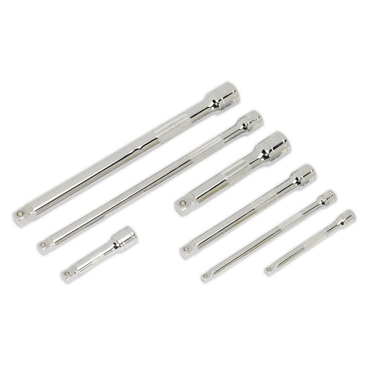 Sealey Wobble Rigid Extension Bar Set 7pc 1/4", 3/8" & 1/2"Sq Drive AK770