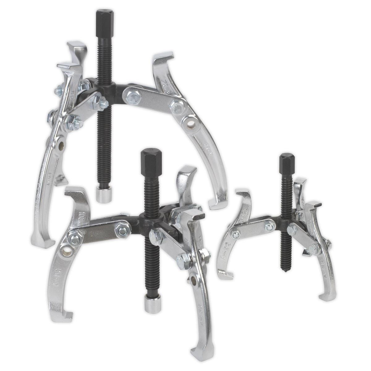 Sealey Gear Reversible Puller Set 3pc Triple Leg AK78