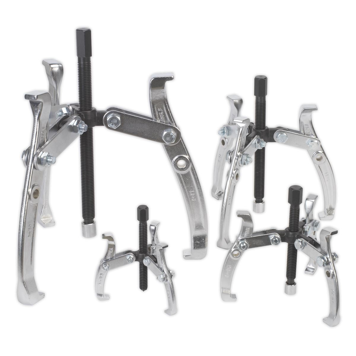 Sealey Gear Reversible Puller Set 4pc Triple Leg AK79