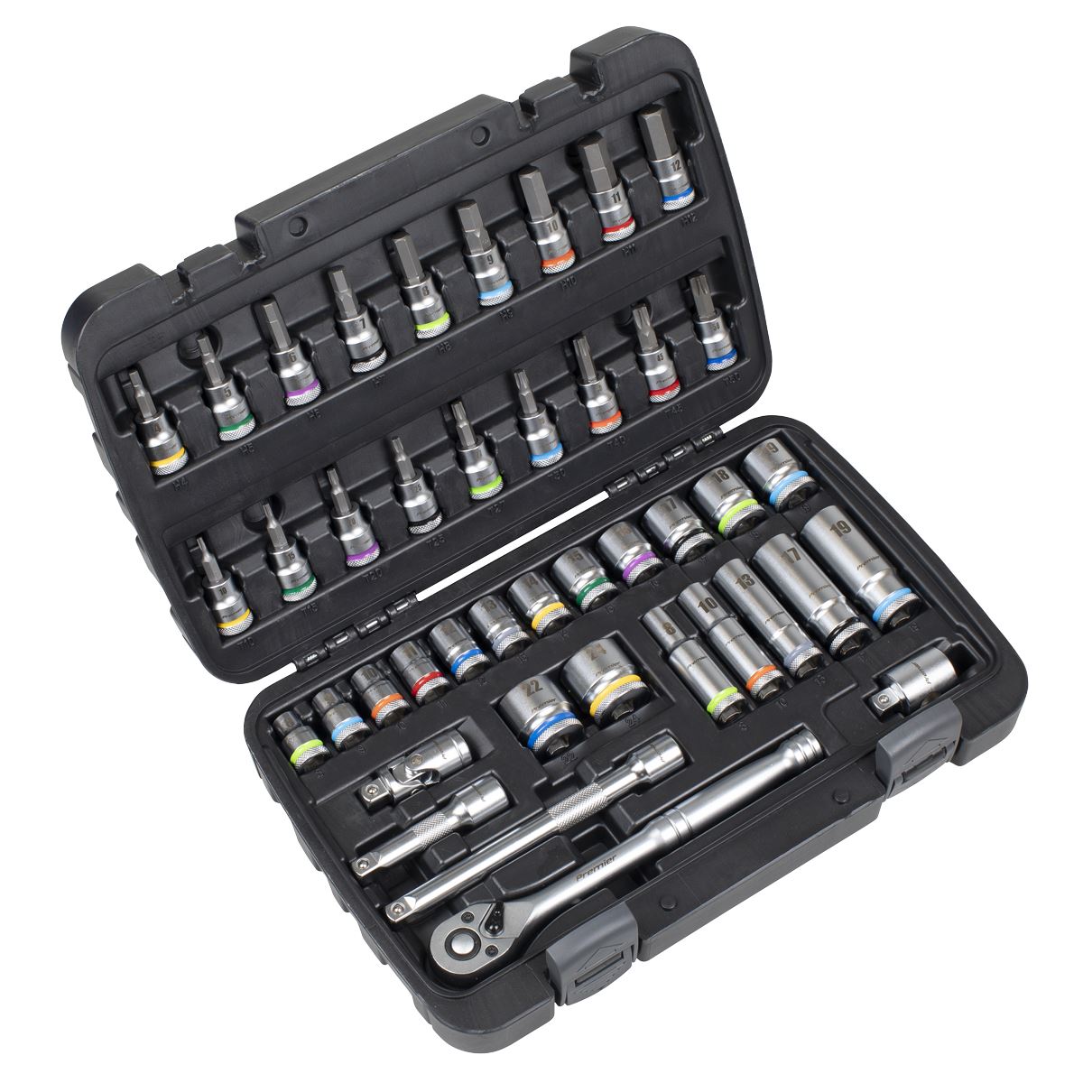 Sealey Socket And Socket Bit Set 3/8"Sq Drive 42pc With Hex & Torx AK7915