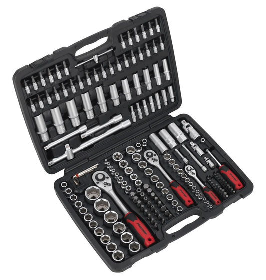 Sealey Metric Socket And Bit Set 172pc 1/4" 3/8" 1/2"D 6pt Single Hex AK7955EU