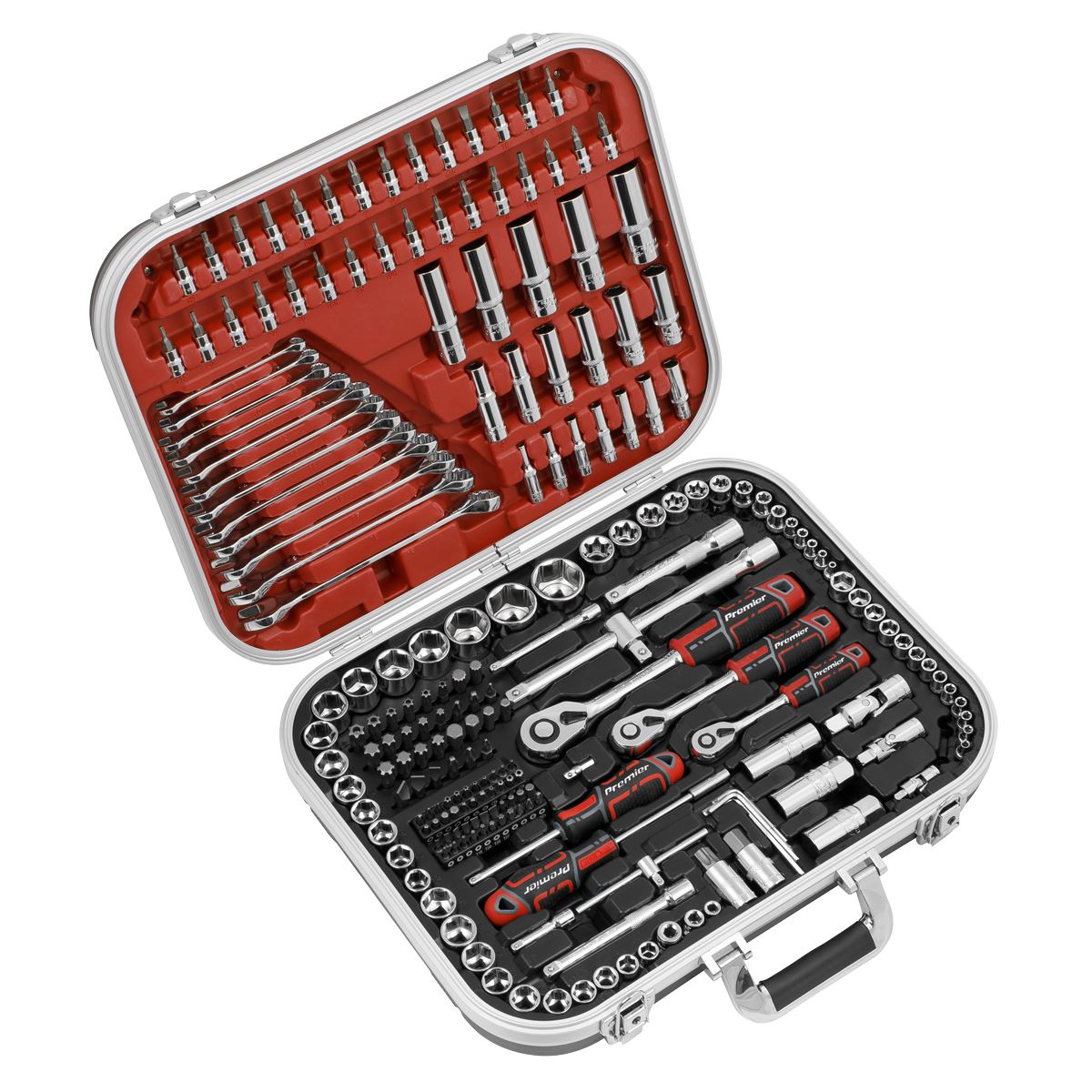 Sealey Metric Socket And Bit Set 216pc 1/4" 3/8" 1/2"Sq Drive WallDrive AK7982