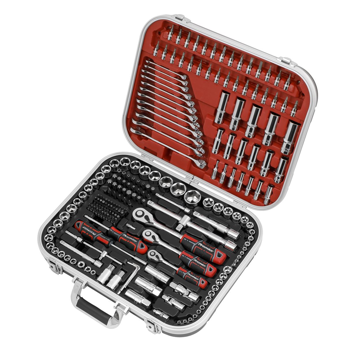 Sealey Metric Socket And Bit Set 216pc 1/4" 3/8" 1/2"Sq Drive WallDrive AK7982