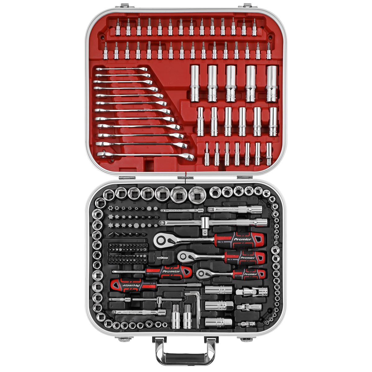 Sealey Metric Socket And Bit Set 216pc 1/4" 3/8" 1/2"Sq Drive WallDrive AK7982