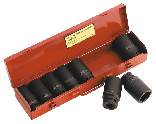 Metric Deep Impact Socket Set 8pc 3/4"D Single Hex Boxed Sealey AK80/9M