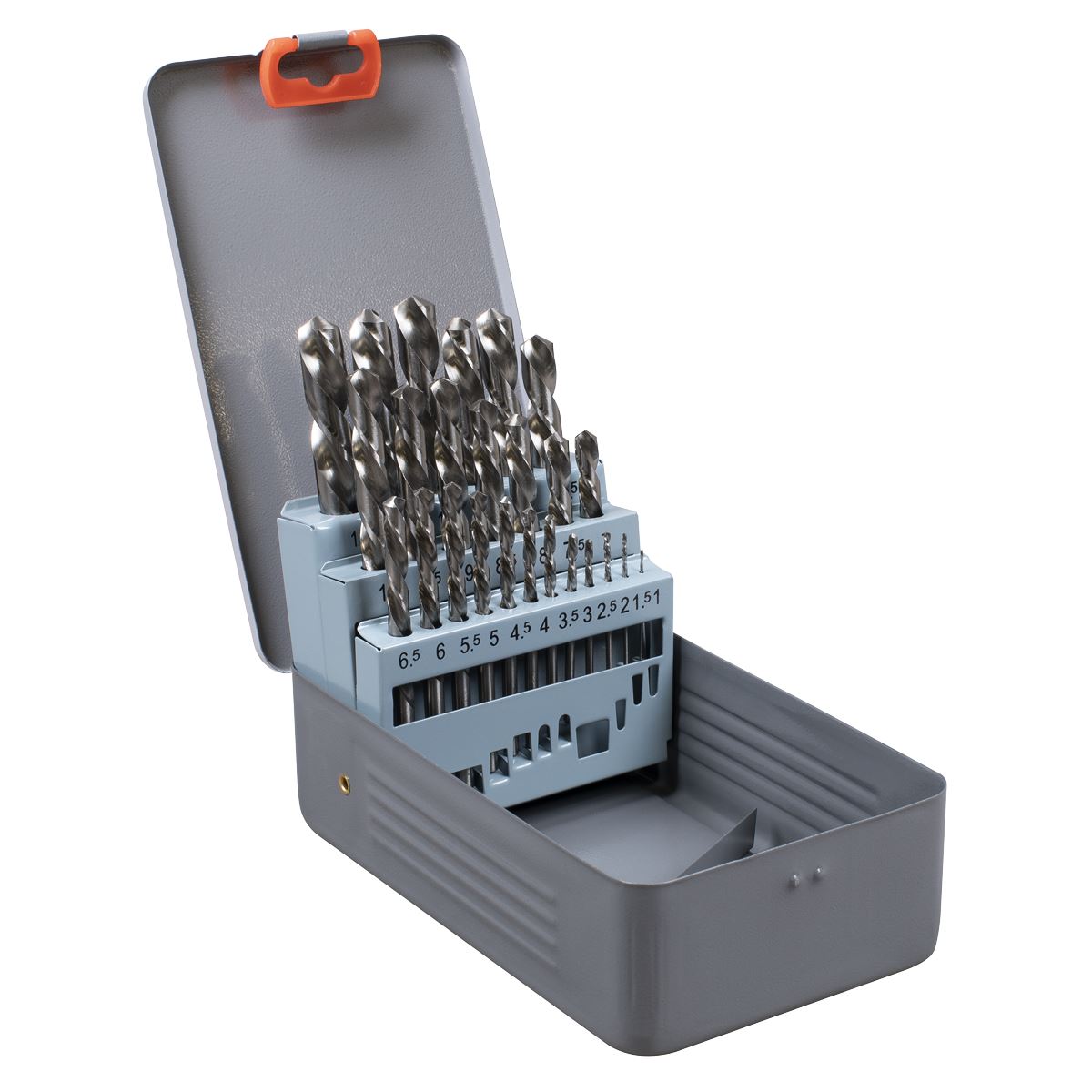 Sealey Left-Hand Spiral Drill Bit Set 25pc For Snapped Studs & Screws AK8191