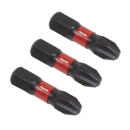 Sealey Phillips #3 Impact Power Tool Bits 25mm - 3pc AK8206