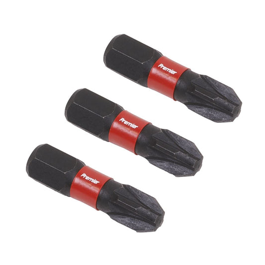 Sealey Pozi #3 Impact Power Tool Bits 25mm - 3pc AK8209