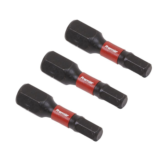 Sealey Hex 4mm Impact Power Tool Bits 25mm - 3pc AK8212