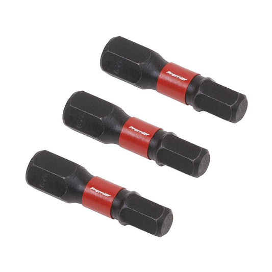 Sealey Hex 5mm Impact Power Tool Bits 25mm - 3pc AK8213
