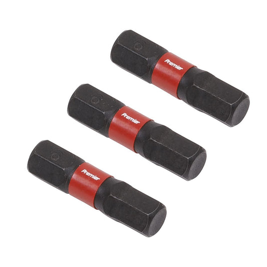 Sealey Hex 6mm Impact Power Tool Bits 25mm - 3pc AK8214