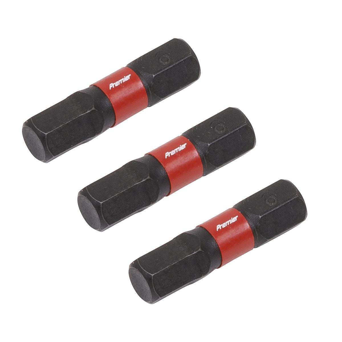 Sealey Hex 6mm Impact Power Tool Bits 25mm - 3pc AK8214