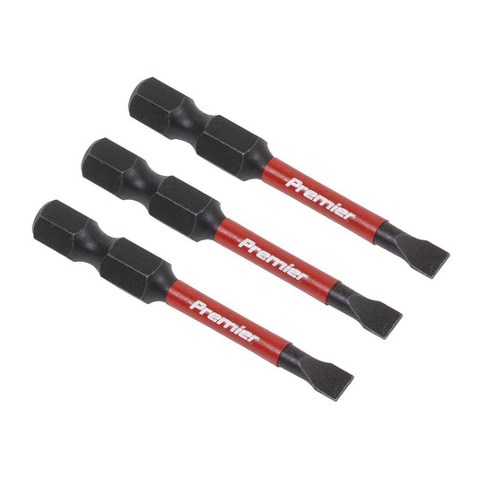 Sealey Slotted 4.5mm Impact Power Tool Bits 50mm - 3pc AK8226