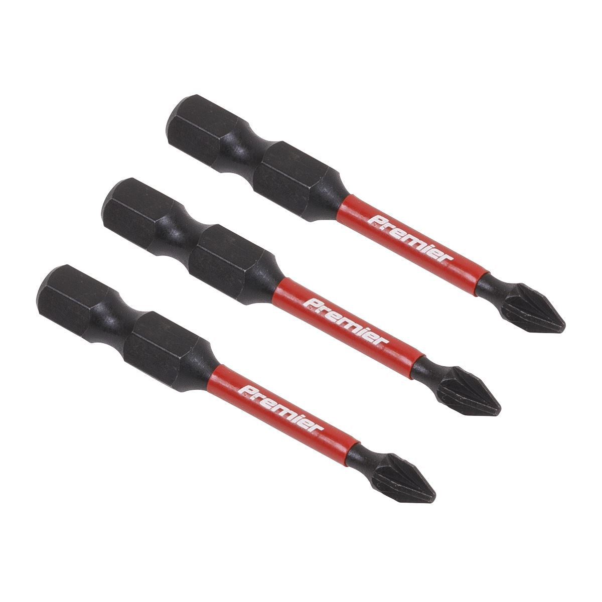 Sealey Pozi #1 Impact Power Tool Bits 50mm - 3pc AK8232
