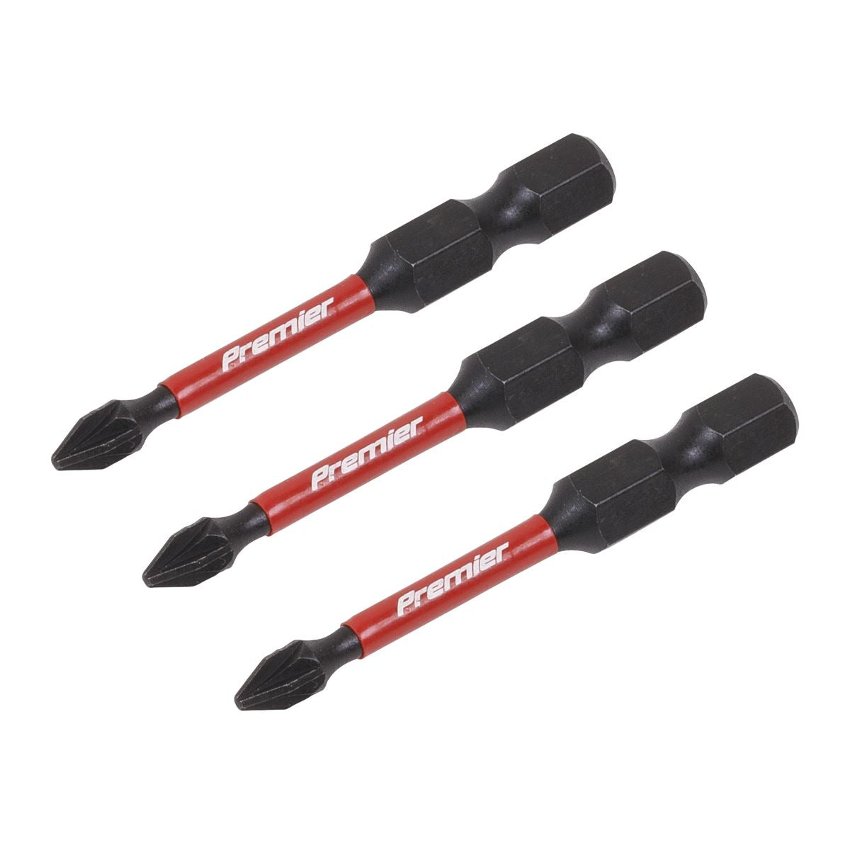 Sealey Pozi #1 Impact Power Tool Bits 50mm - 3pc AK8232