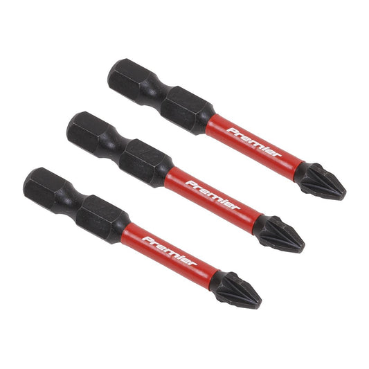 Sealey Pozi #2 Impact Power Tool Bits 50mm - 3pc AK8233