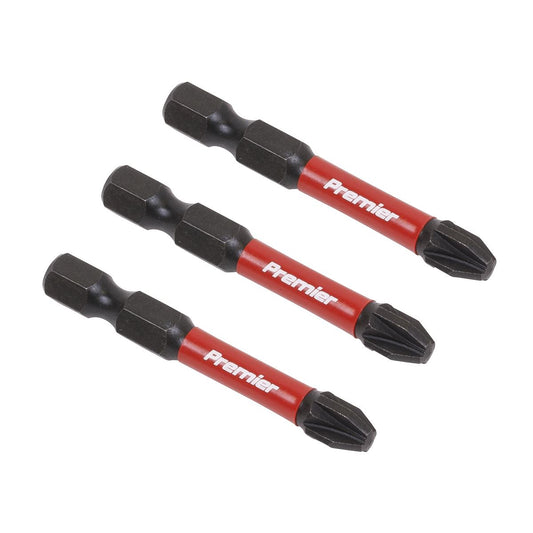 Sealey Pozi #3 Impact Power Tool Bits 50mm - 3pc AK8234