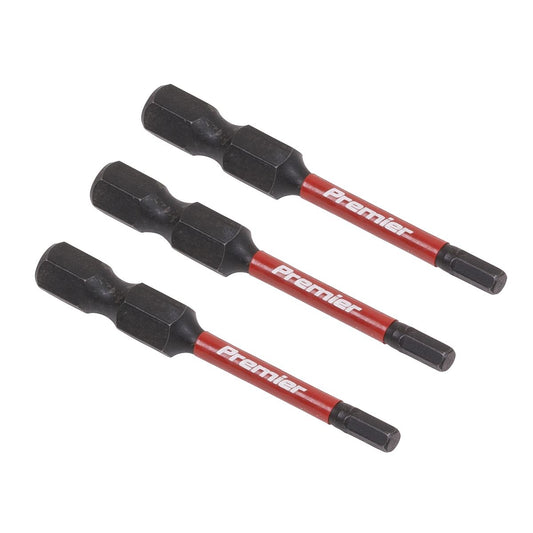 Sealey Hex 3mm Impact Power Tool Bits 50mm - 3pc AK8236