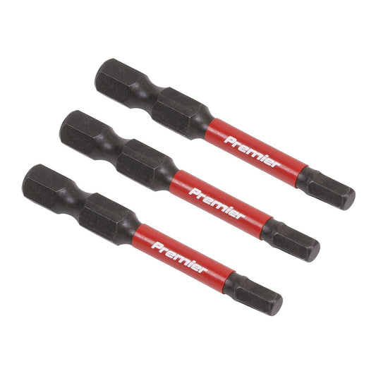 Sealey Hex 4mm Impact Power Tool Bits 50mm - 3pc AK8237