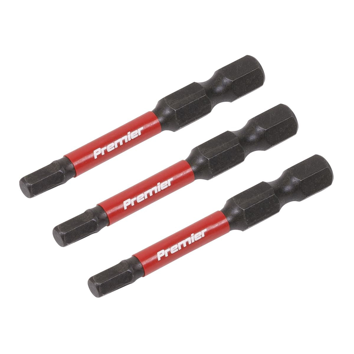 Sealey Hex 4mm Impact Power Tool Bits 50mm - 3pc AK8237