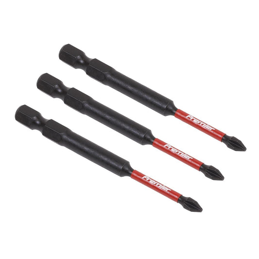 Sealey Phillips #1 Impact Power Tool Bits 75mm - 3pc AK8254