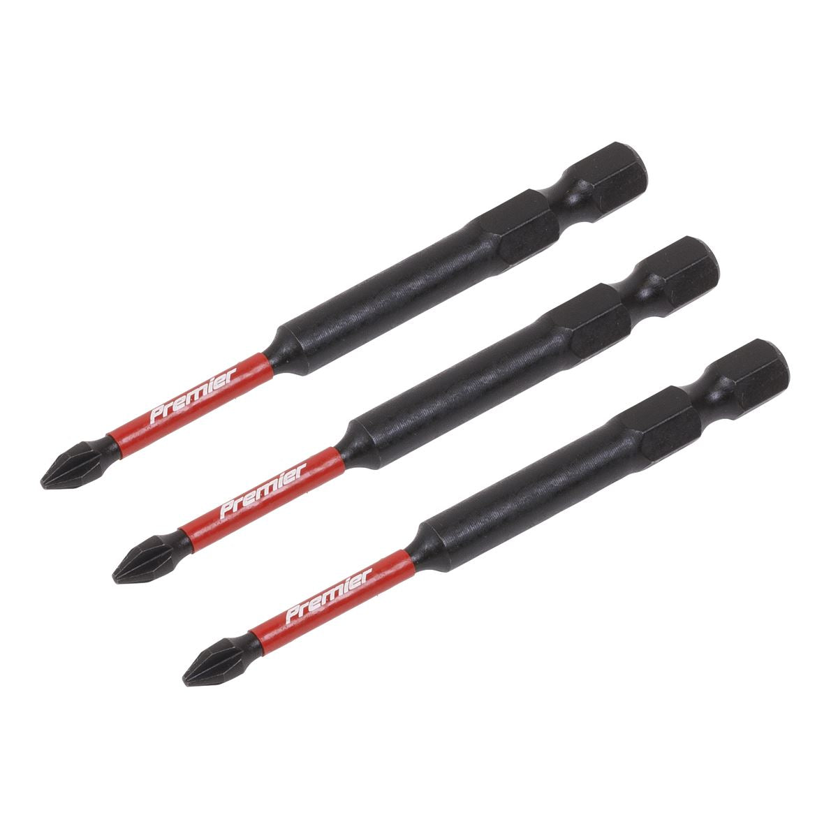 Sealey Phillips #1 Impact Power Tool Bits 75mm - 3pc AK8254