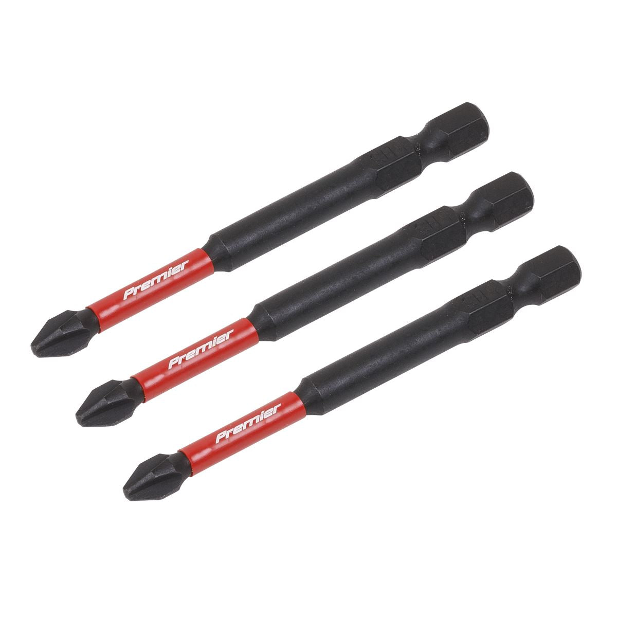 Sealey Phillips #2 Impact Power Tool Bits 75mm - 3pc AK8255
