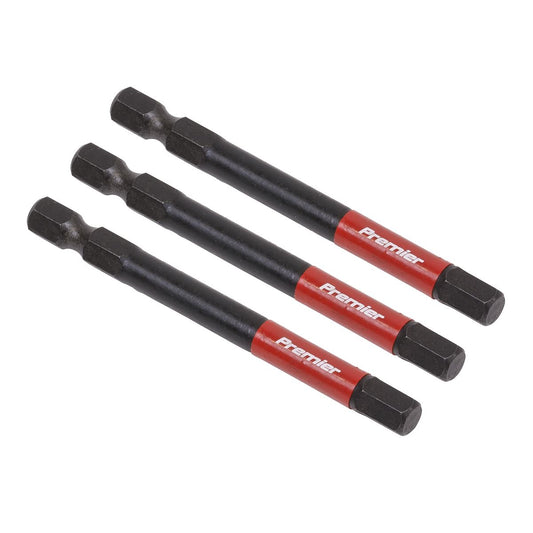 Sealey Hex 6mm Impact Power Tool Bits 75mm - 3pc AK8264