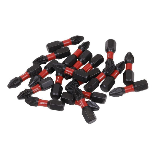 Sealey Pozi #2 Impact Power Tool Bits 25mm - 20pc AK8273