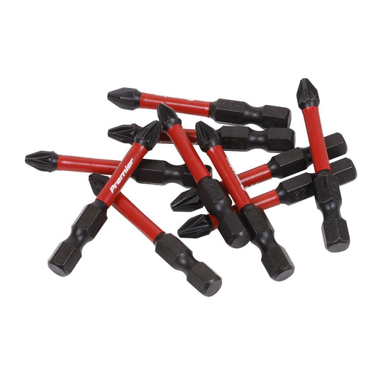 Sealey Pozi #2 Impact Power Tool Bits 50mm - 10pc AK8275