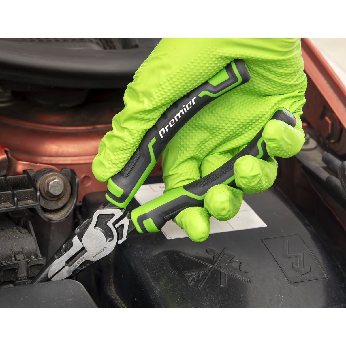Sealey Pliers Set 3pc High Leverage - Hi-Vis Green AK8376HV