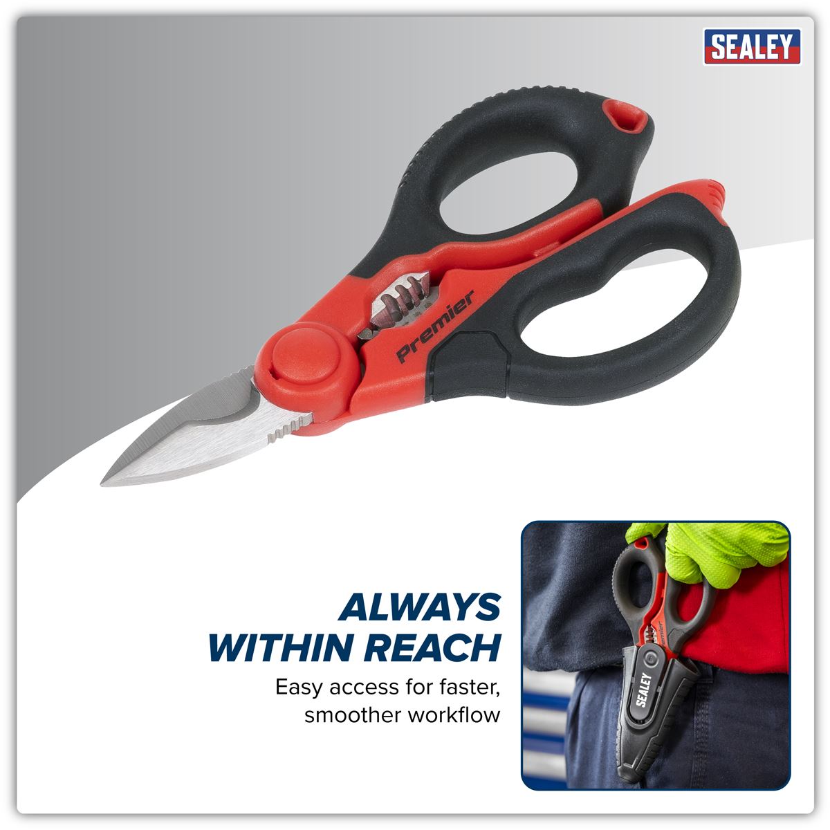Sealey Premier Heavy-Duty Electrician's Shears 160mm AK8528