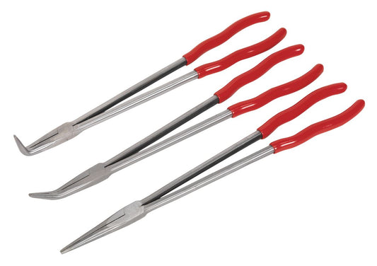 Sealey Needle Nose Pliers Set 3pc Extra-Long 400mm AK8576