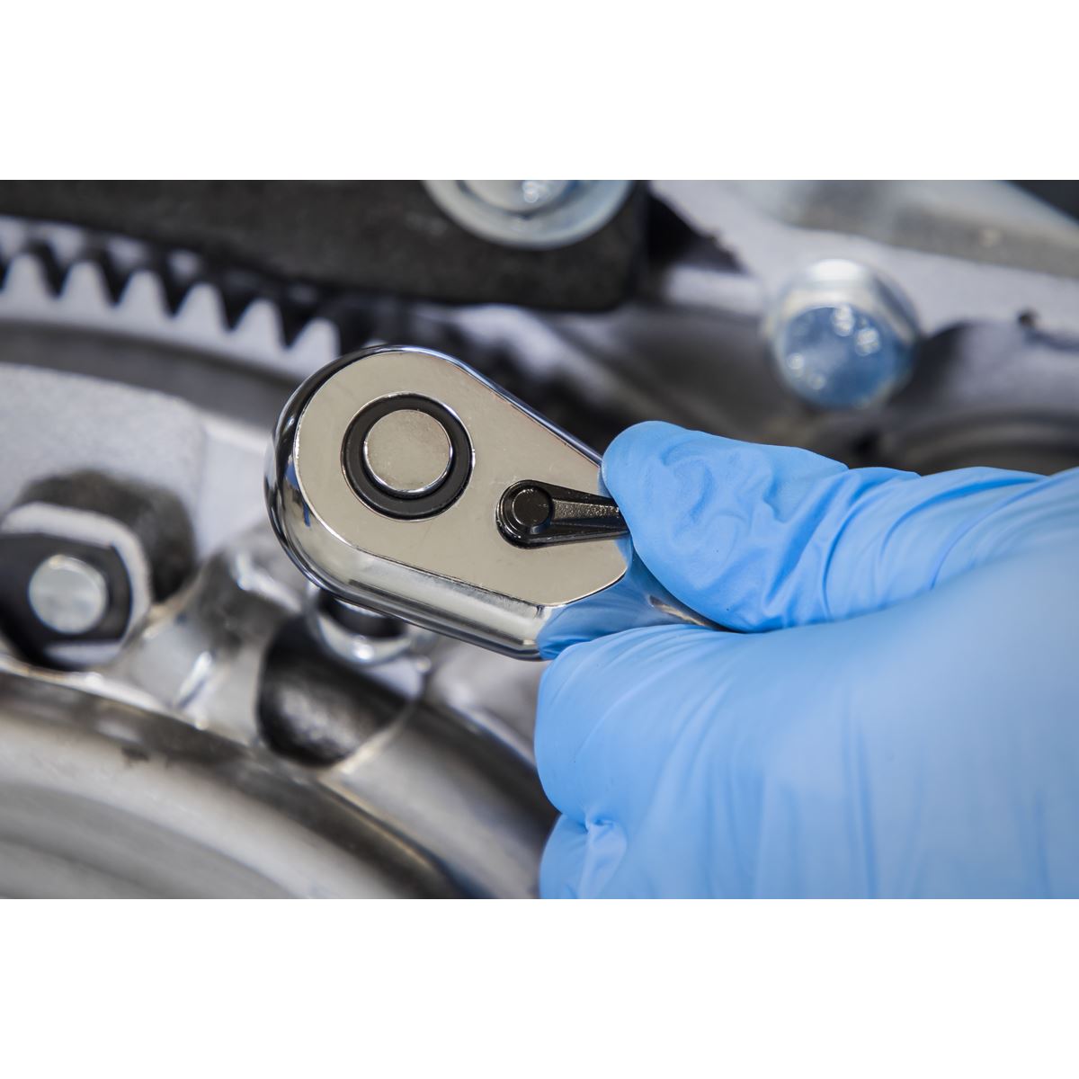 Sealey 3/8"Sq Drive Ratchet Wrench Flip Reverse 45 Tooth Comfort Grip AK8935