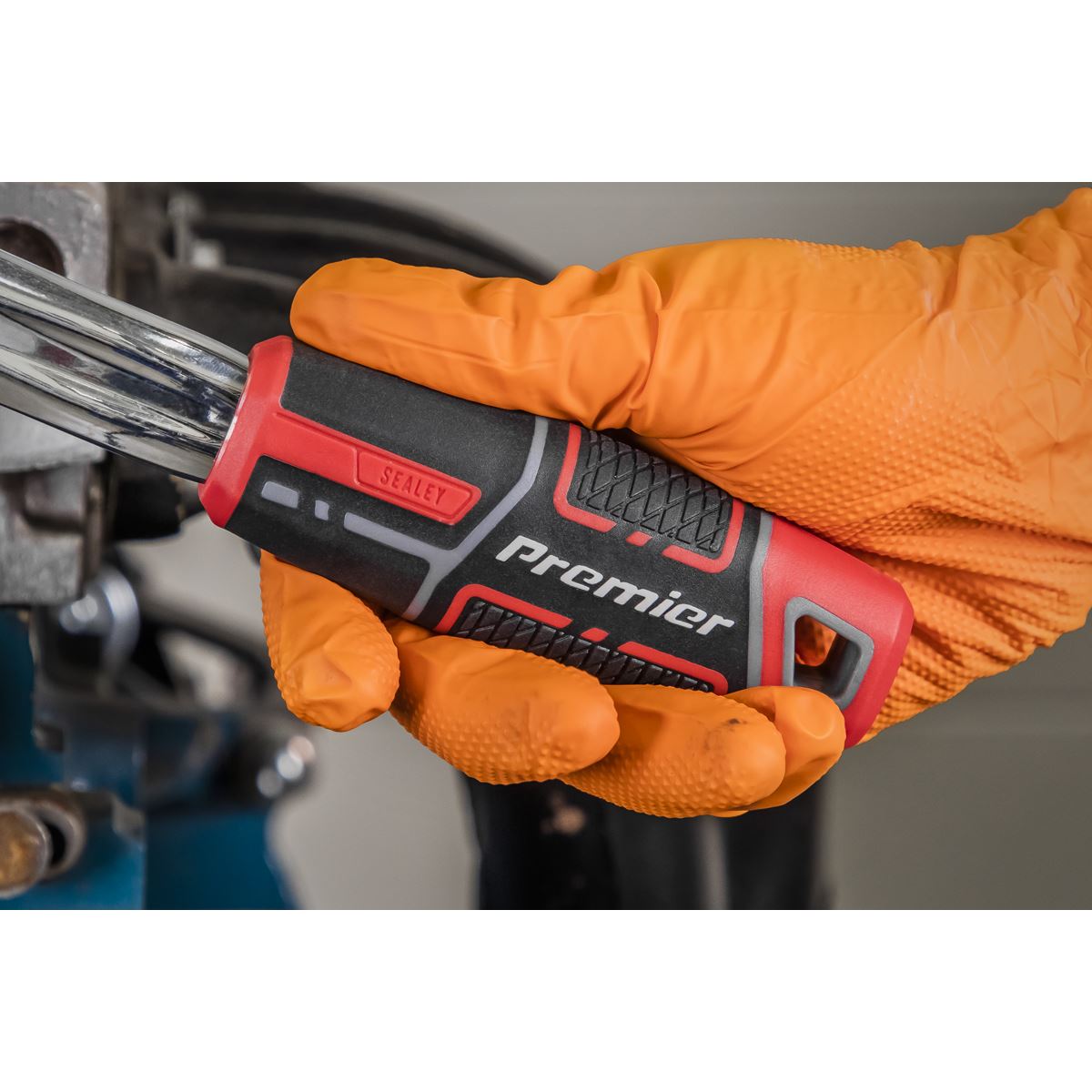 Sealey 3/8"Sq Drive Ratchet Wrench Offset Pear Head with Flip Reverse AK8938