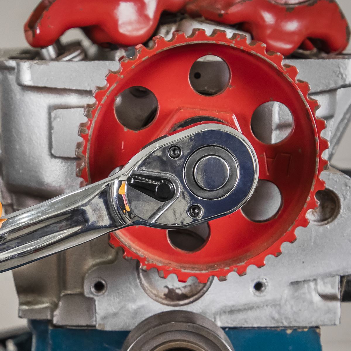 Sealey 3/8"Sq Drive Ratchet Wrench Offset Pear Head with Flip Reverse AK8938