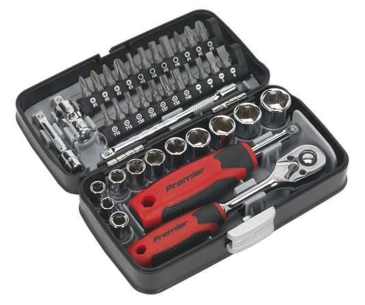Sealey 1/4"Sq Drive Metric Socket & Bit Set 38pc Including Hex And Torx AK8945