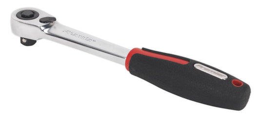 Sealey 3/8"D Ratchet Wrench Compact Head 72 Tooth Flip Reverse Satin Fin AK8981