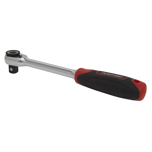 Sealey 1/2"D Compact Head Ratchet Wrench Platinum Series Comfort Grip AK8989