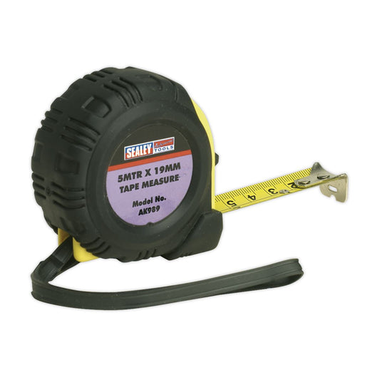 Sealey Rubber Tape Measure 5m(16ft) x 19mm - Metric/Imperial AK989